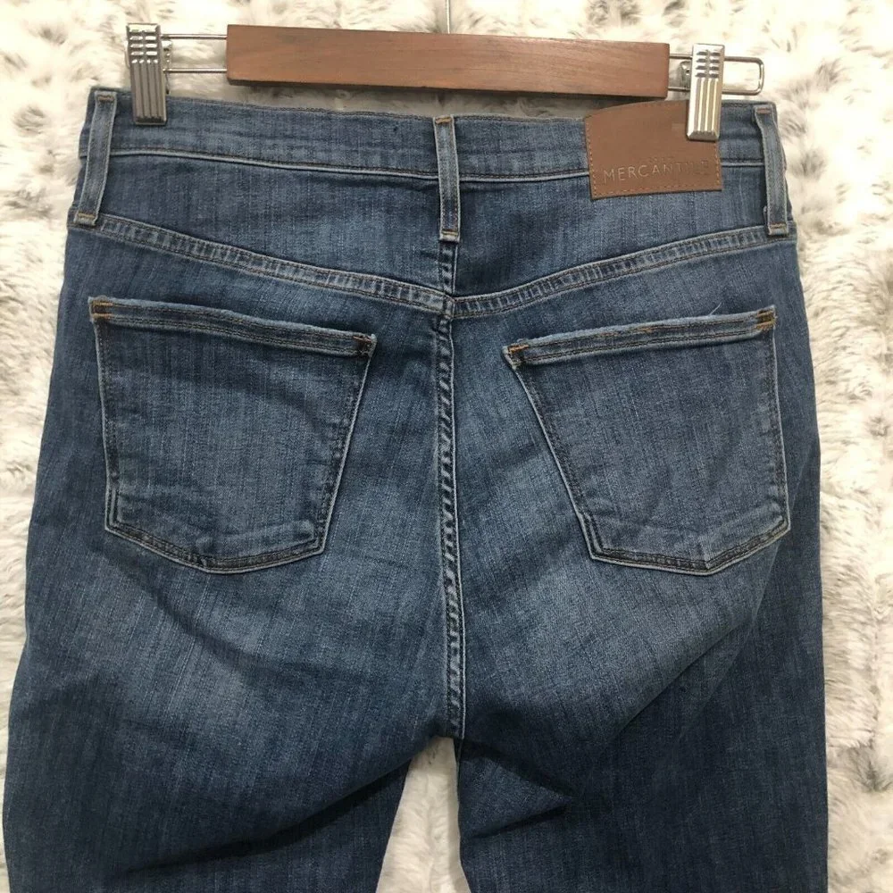 J. Crew Mercantile Skinny Jeans Distressed Denim Cotton Blend Women's 27